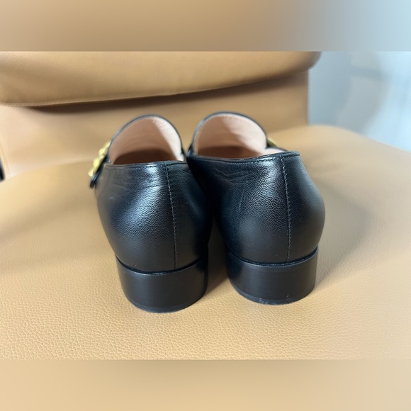 Gucci Double GG Marmont Leather Flats Sz 37 - Picture 9 of 15